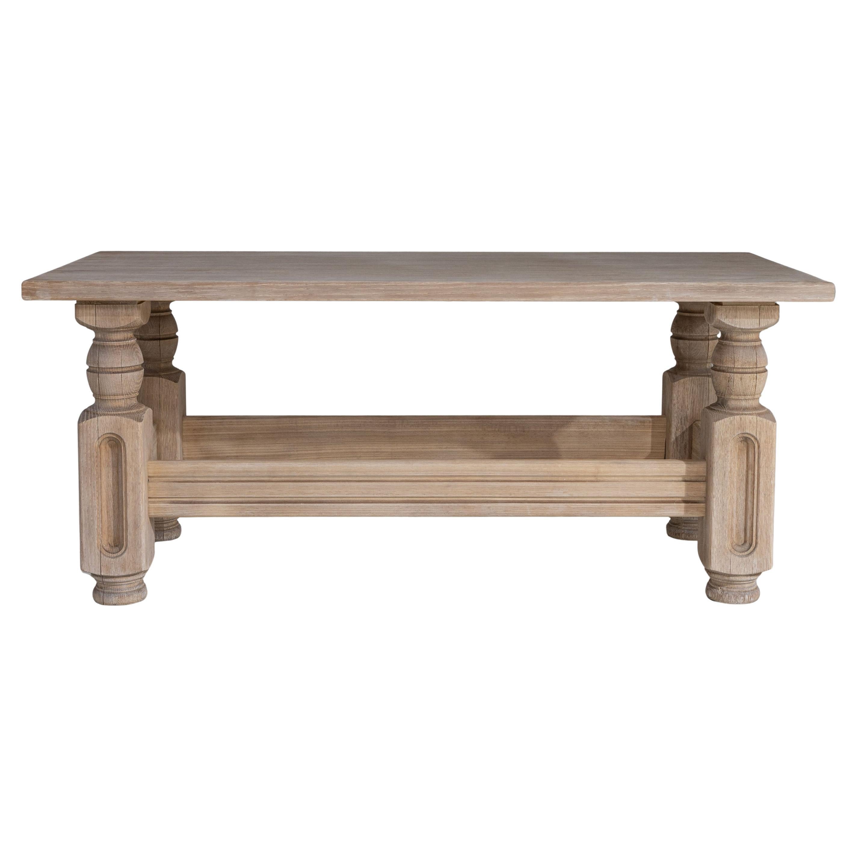 Table basse en Oak Oak belge des années 1970 en vente