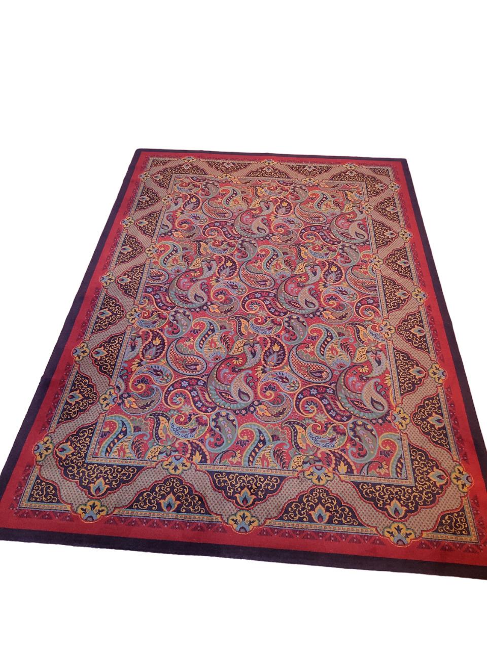 1970s Belgian Pure Wool Carpet – Louis de Poortere In Good Condition For Sale In Firenze, FI