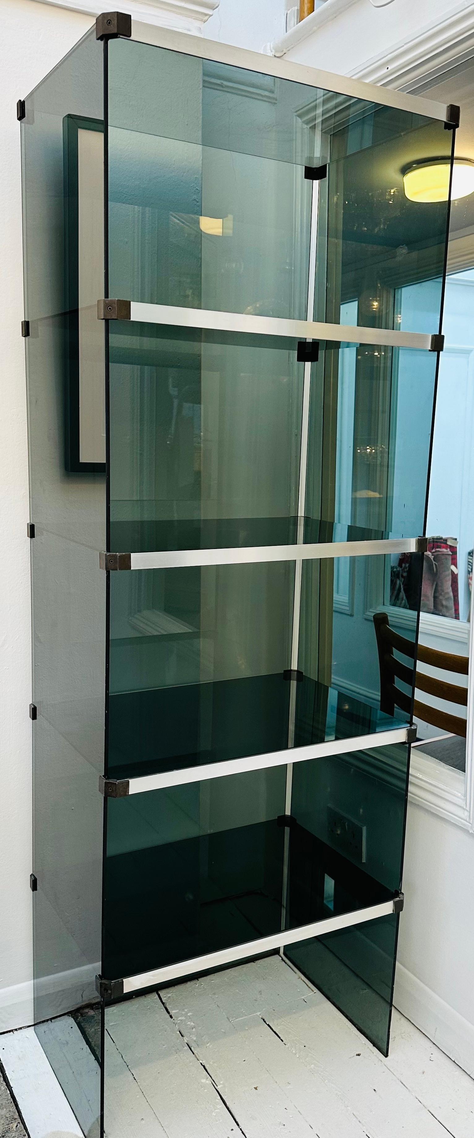 1970s glass display cabinet
