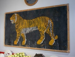 1970s Bengal Tiger Painting in Jaime Parlade Style