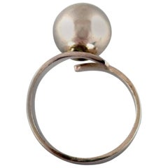 1970's Bengt Hallberg, Swedish Modernist Sterling Silver Ring