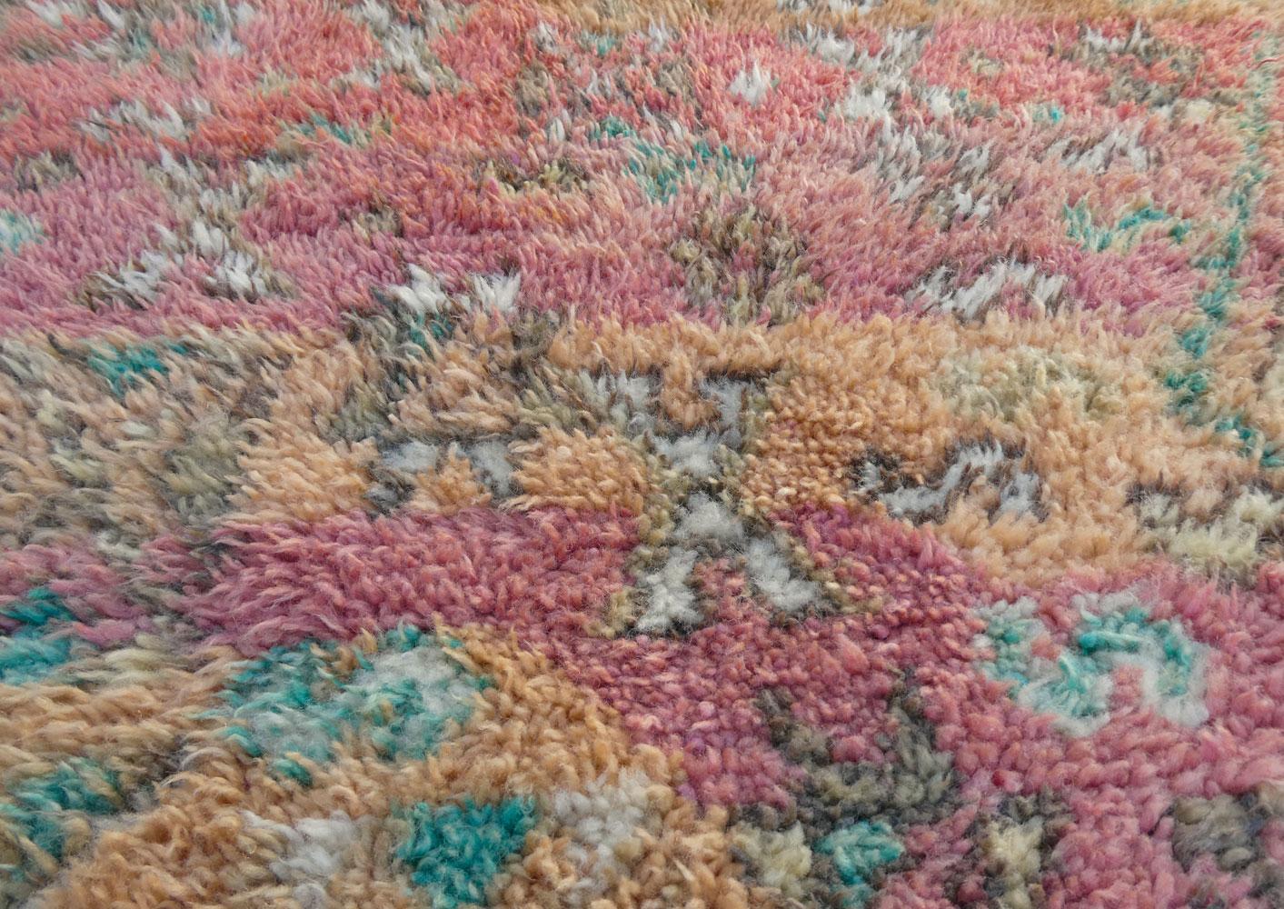 Fin du 20e siècle 1970 Beni Mguild Marocain Tapis Boujad 6'4 X 9'4 en vente
