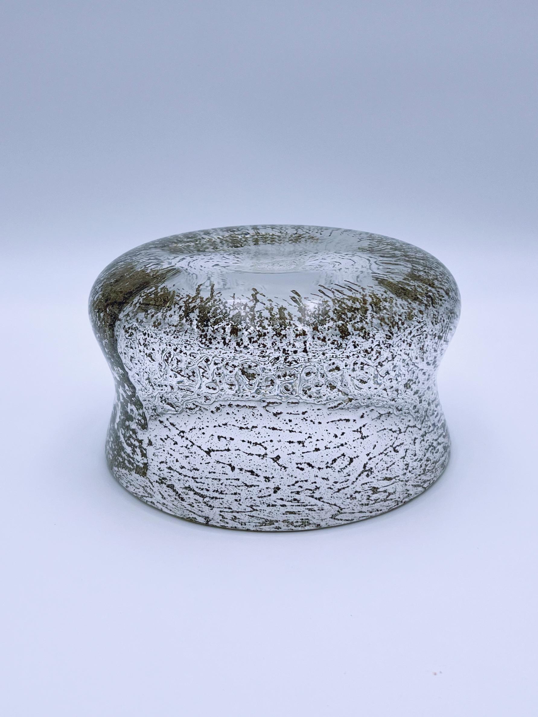 Vetro artistico Benny Motzfeldt (1909-1996) per PLUS Norway, Ciotola in vetro artistico scandinavo degli anni '70 in vendita