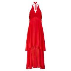 Used 1970s Benny Ong for Mushroom Boutique Red Halter Neck Dress