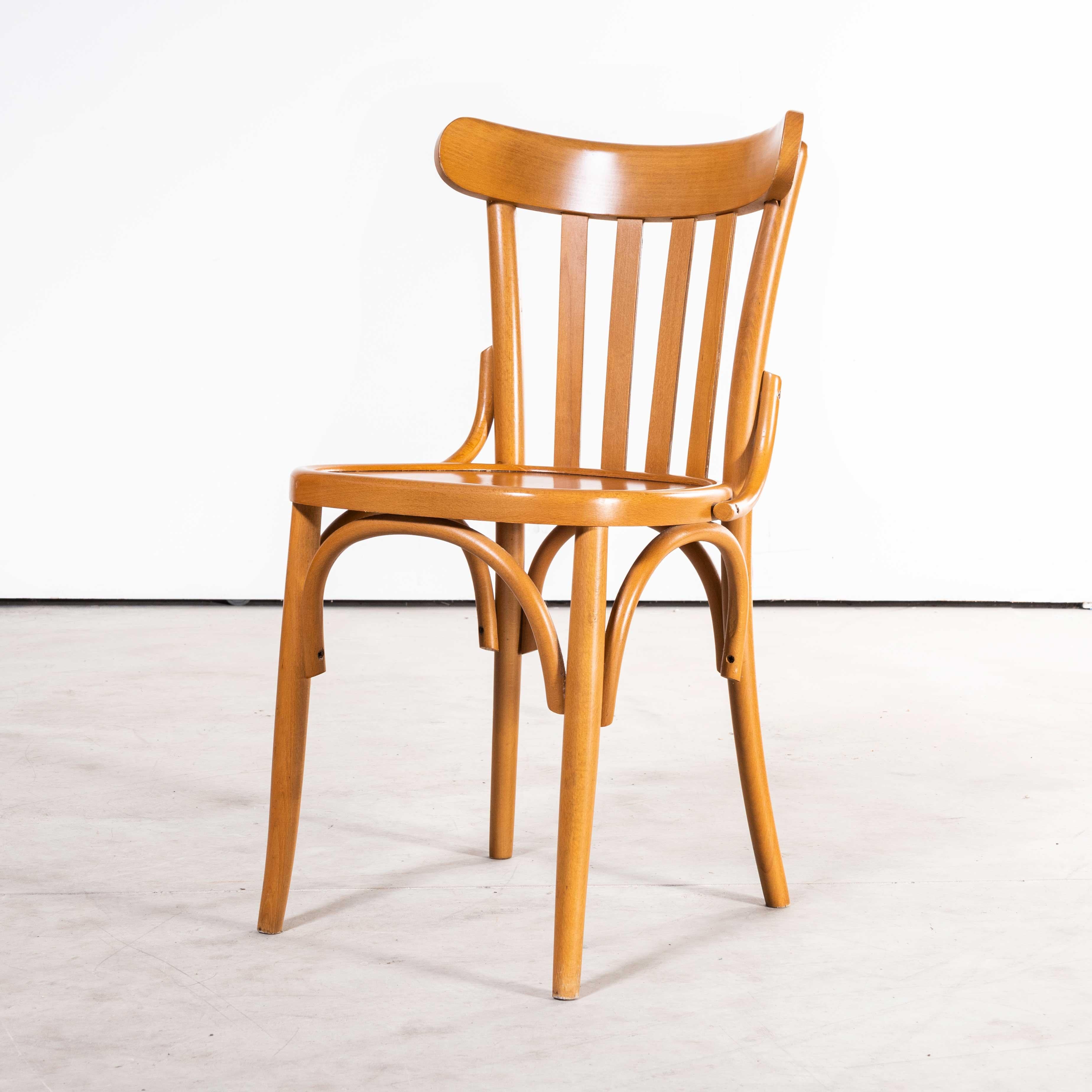 Late 20th Century 1970's Bentwood Honey Beech  Bentwood Dining Chairs, Set of Fifteen For Sale