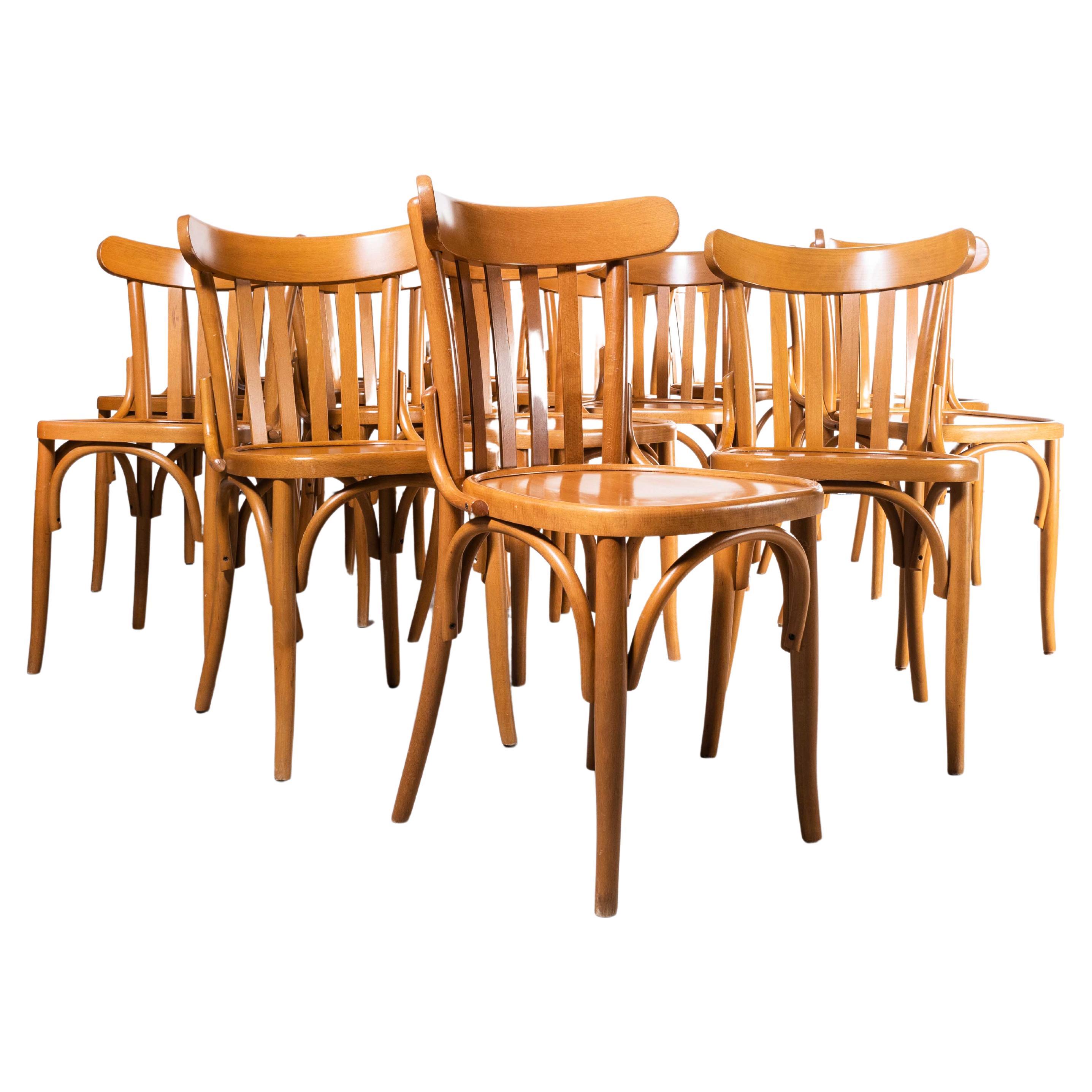 1970's Bentwood Honey Beech  Bentwood Dining Chairs, Set of Fifteen For Sale