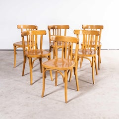 1970's Bentwood Honey Beech Bentwood Dining Chairs, Set of Six