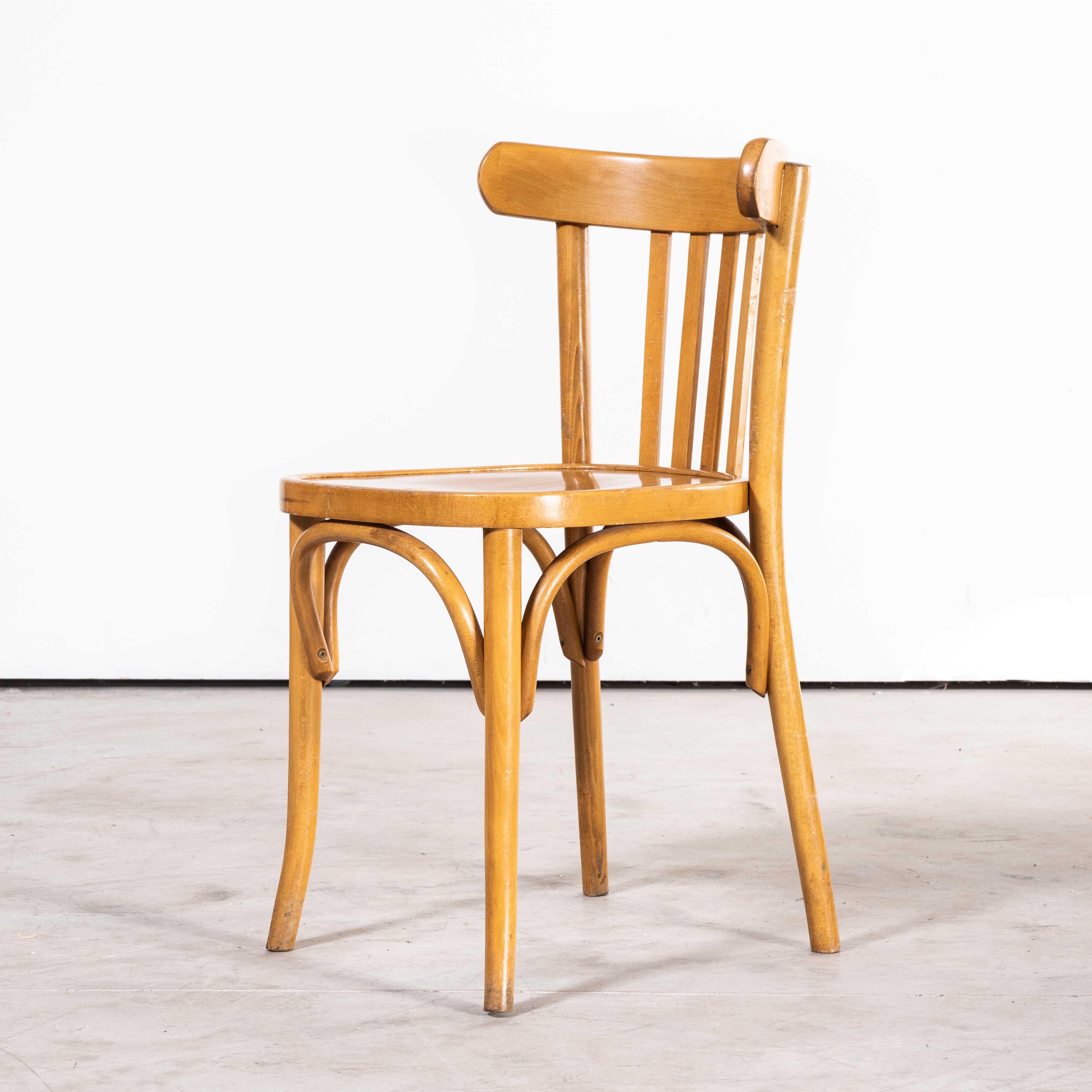1970's Bentwood Honey Beech Bentwood Dining Chairs, Set of Six For Sale 1