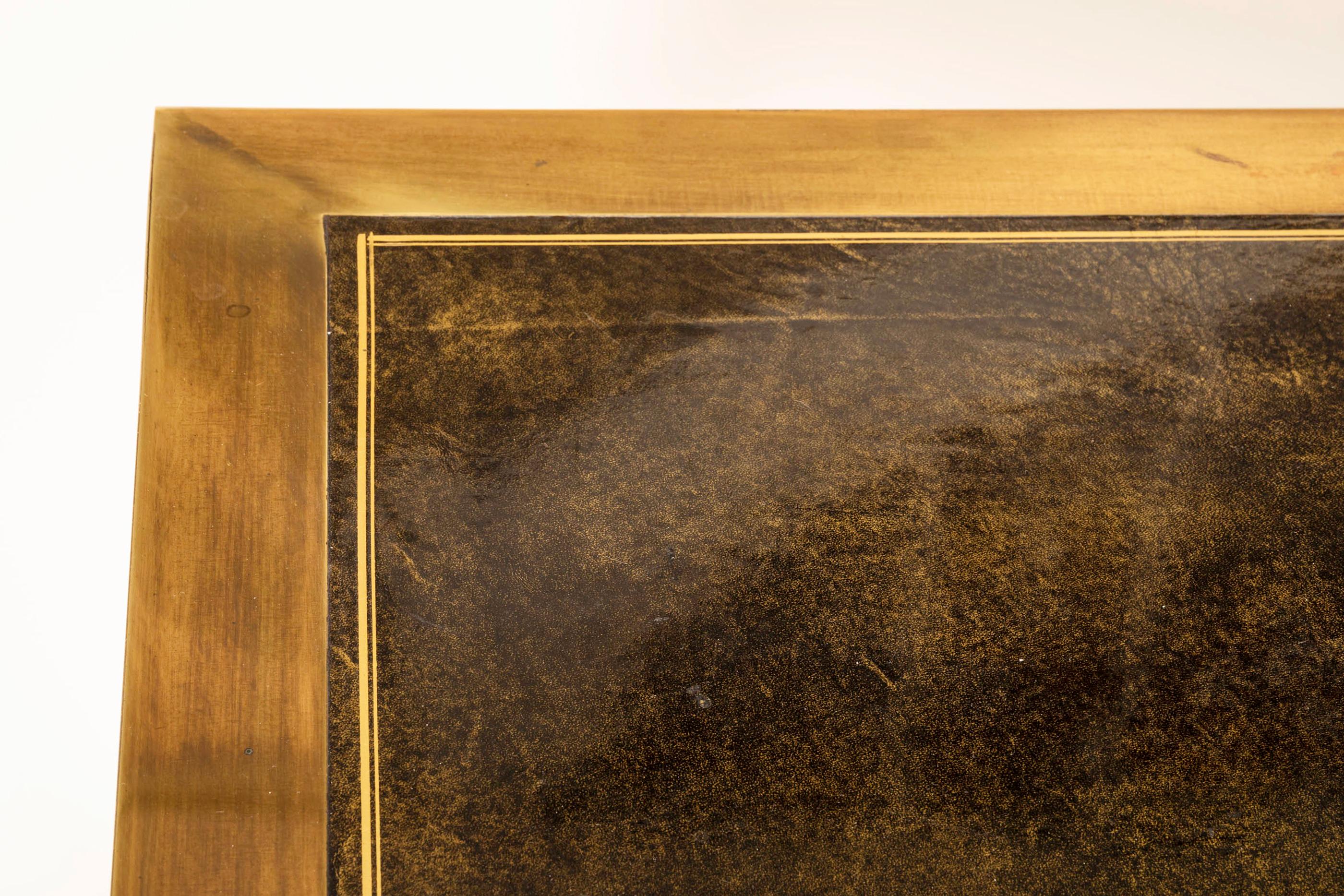 1970s Bernhard Rohne Brass and Bronze Desk, Mastercraft 4