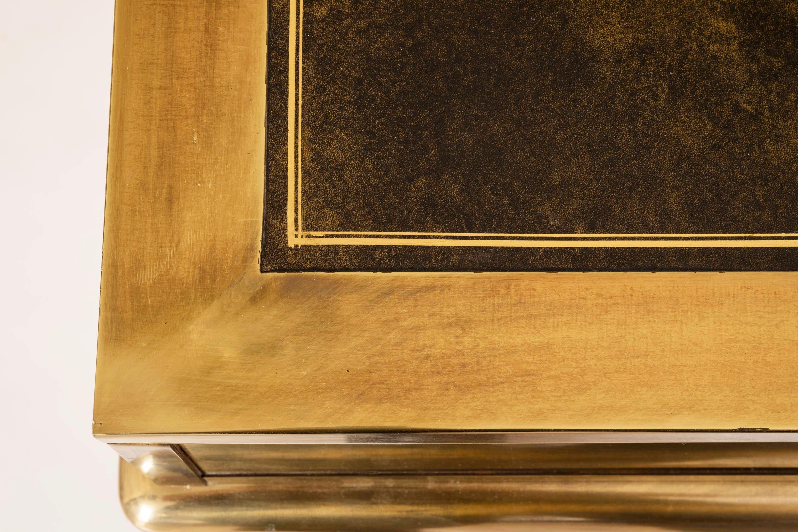1970s Bernhard Rohne Brass and Bronze Desk, Mastercraft 3