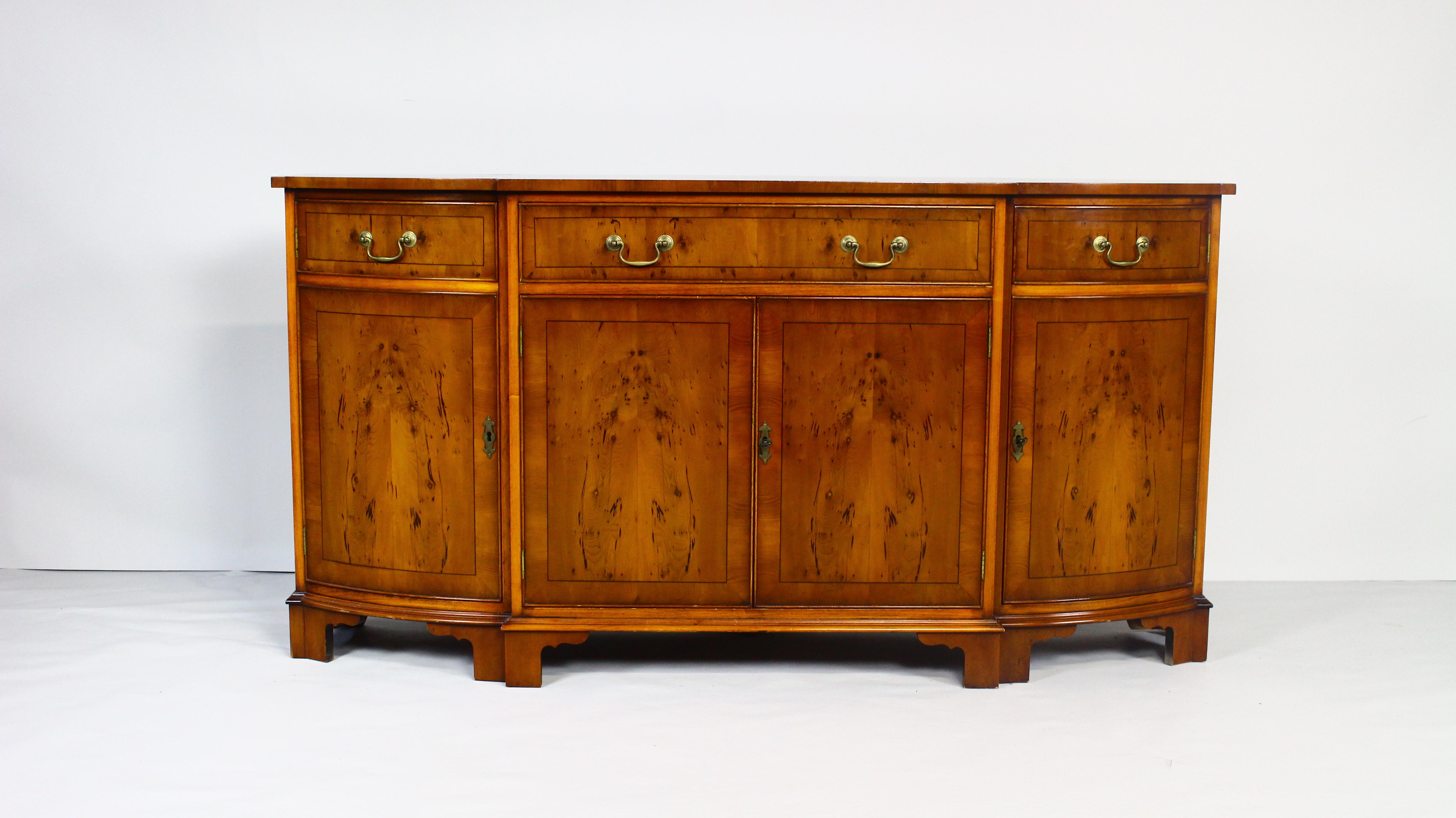 Mid-Century Modern 1970s Bevan Funnell Reprodux Yew Sideboard