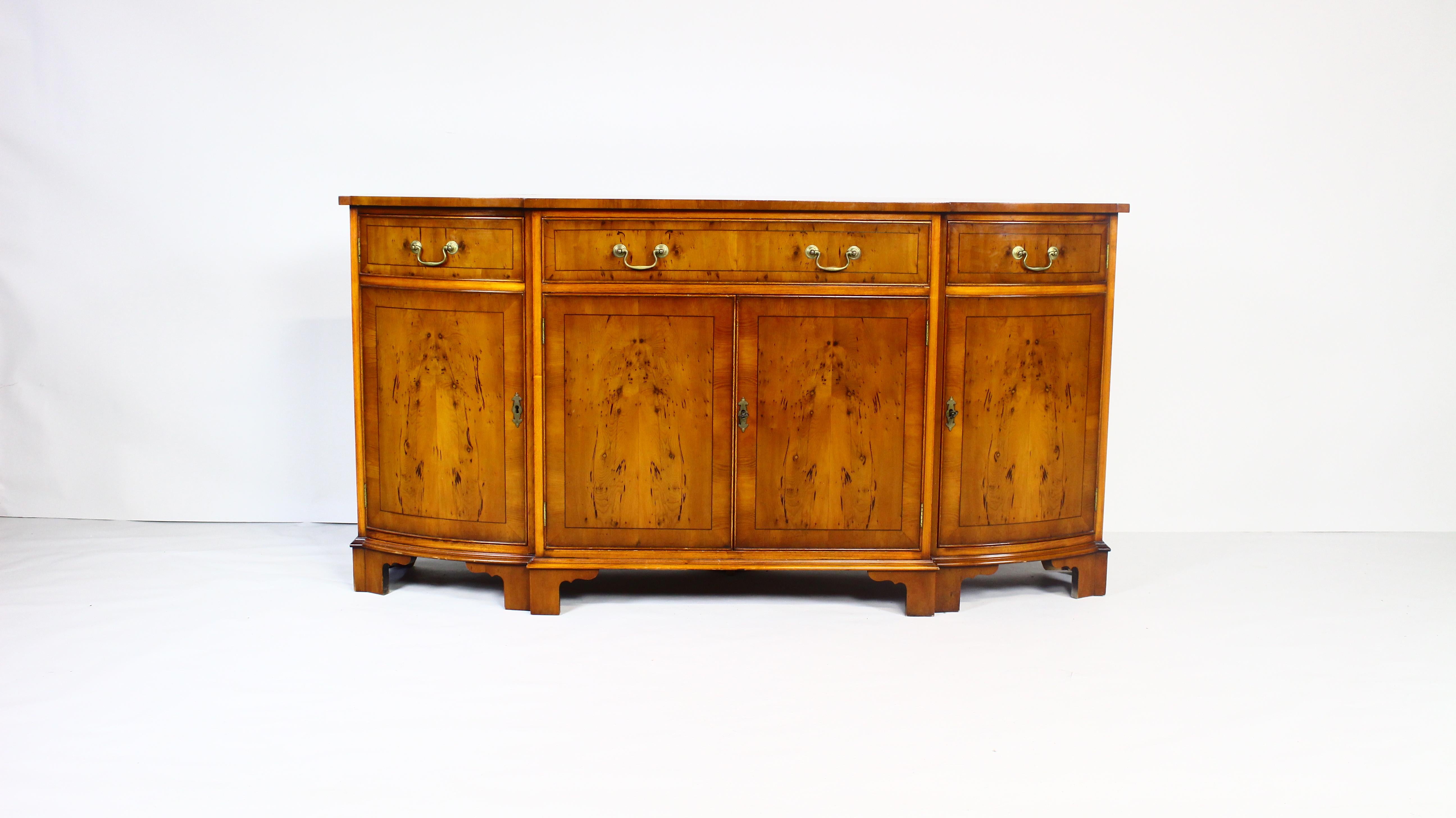 English 1970s Bevan Funnell Reprodux Yew Sideboard