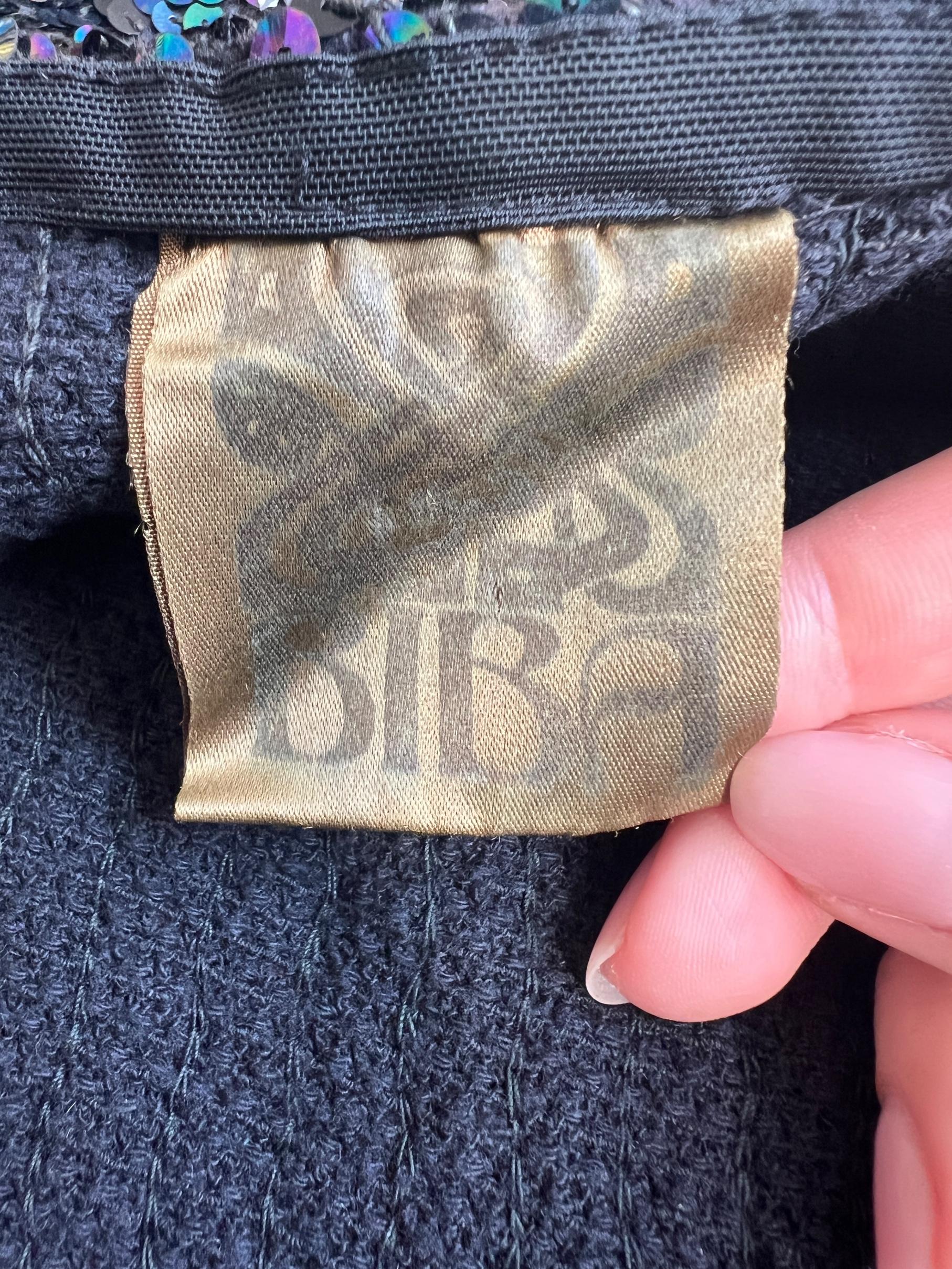 1970s Biba Black Iridescent Sequin Halter-Neck Top For Sale 1