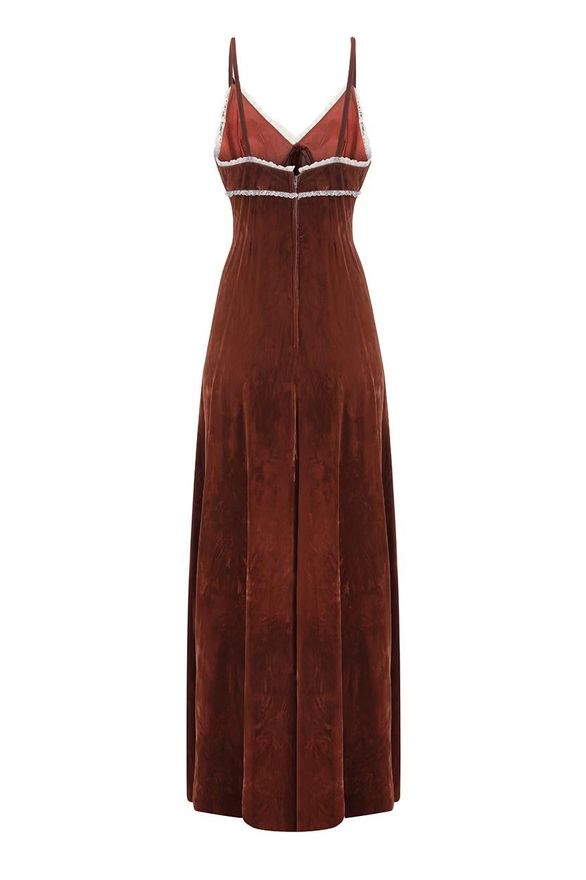 chestnut brown lace dress