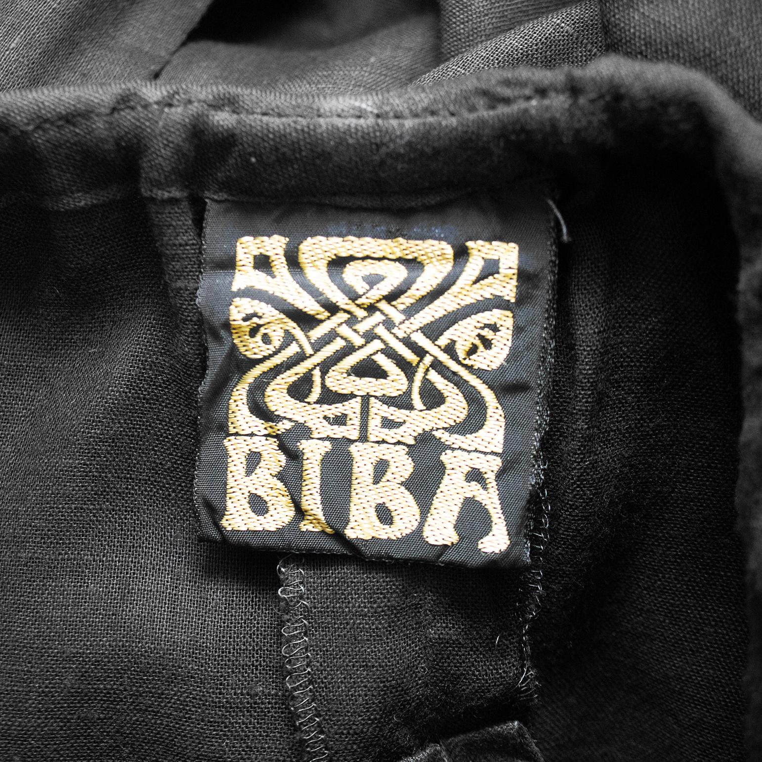 1970's Biba London Long Cotton Day Dress with Lace Trim For Sale 5