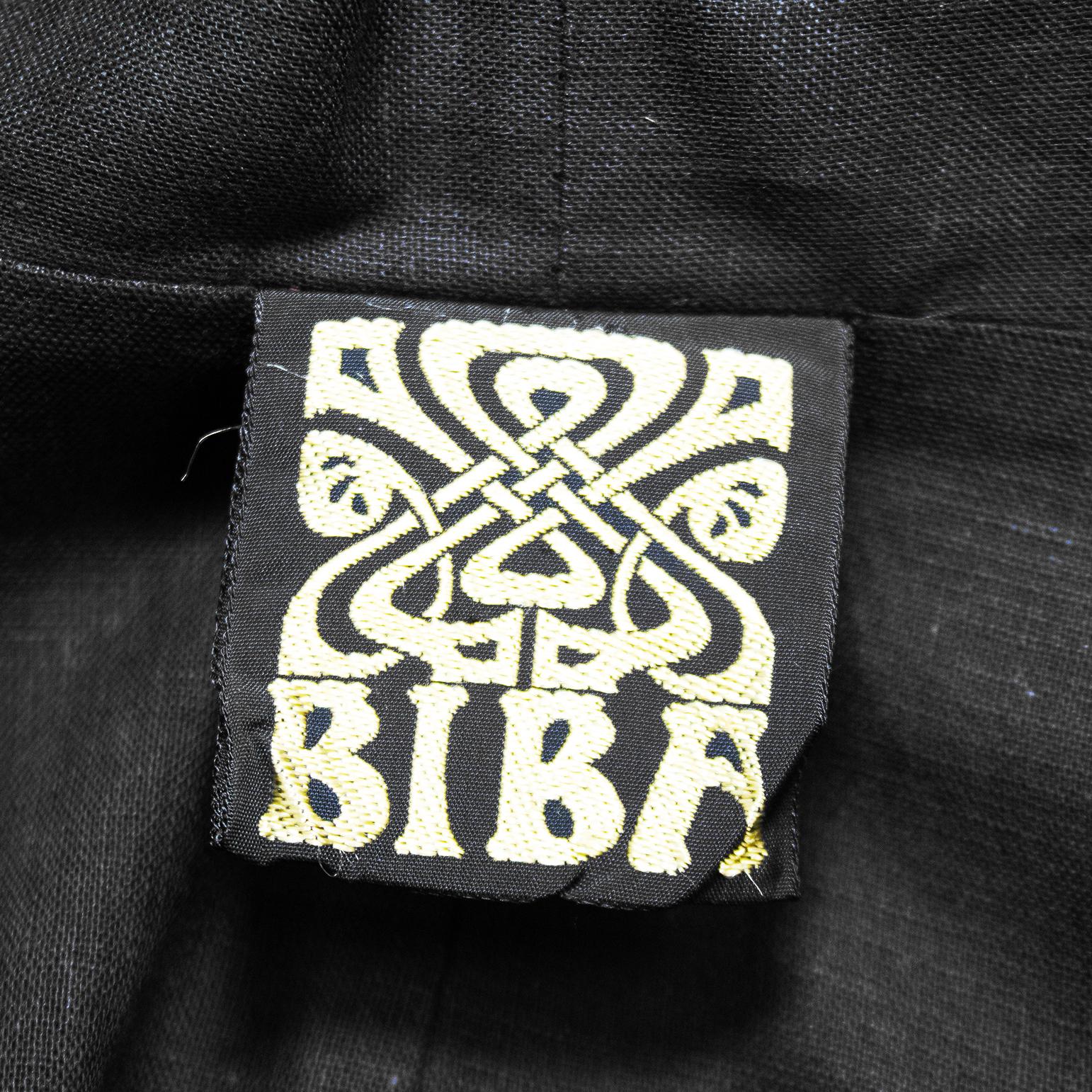 1970s Biba Sheer Black Cotton Hostess Gown For Sale 3