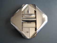 1970s Big Pop Art Ceiling or Wall Lamp Guzzini Chrome Plated Metal