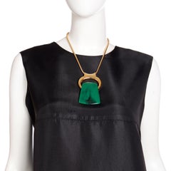 1970 Bijoux Lanvin Vintage Collana con ciondolo intercambiabile in lucite con scatola