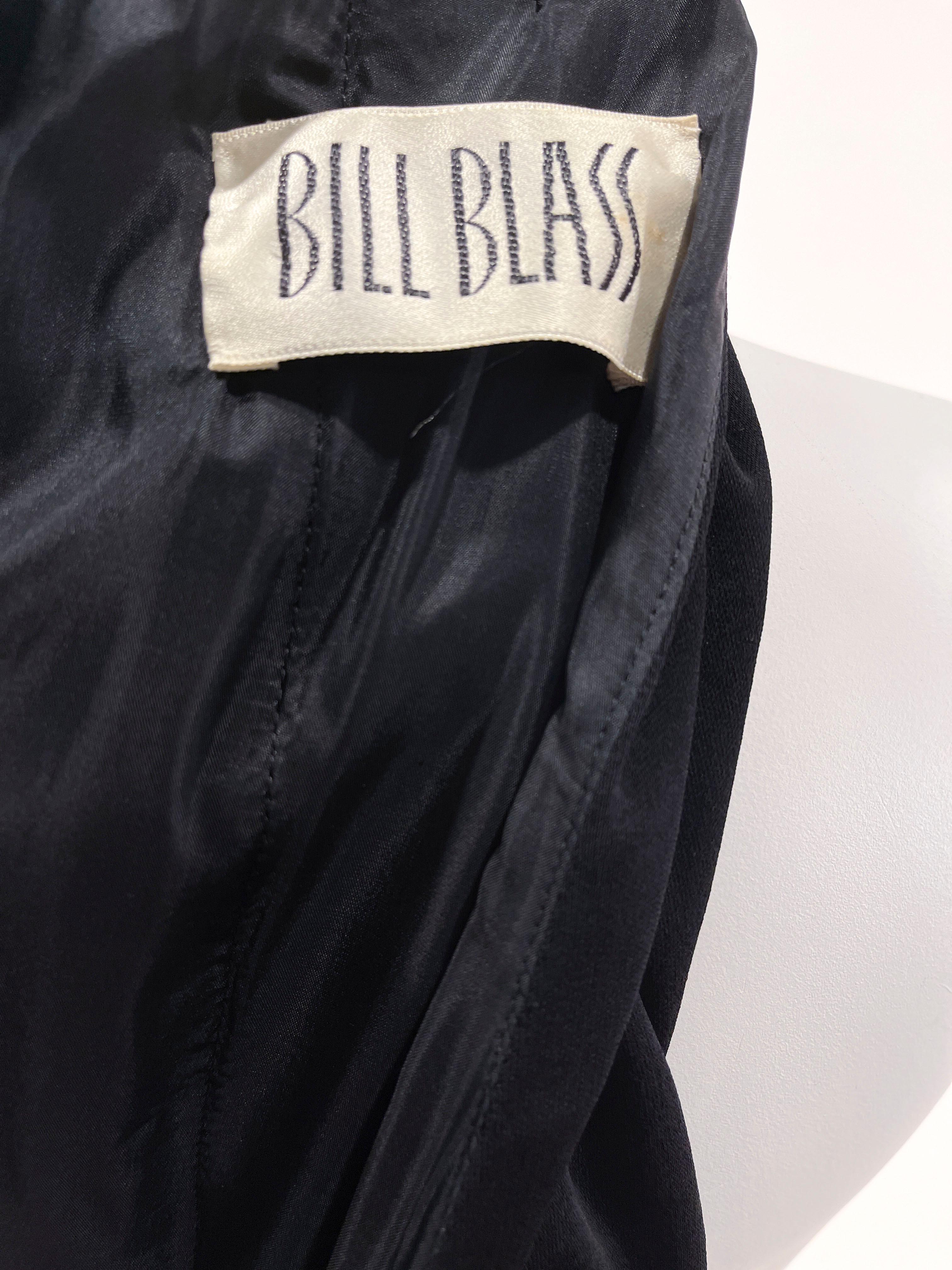 1970s Bill Blass Black and Tan Gown 3