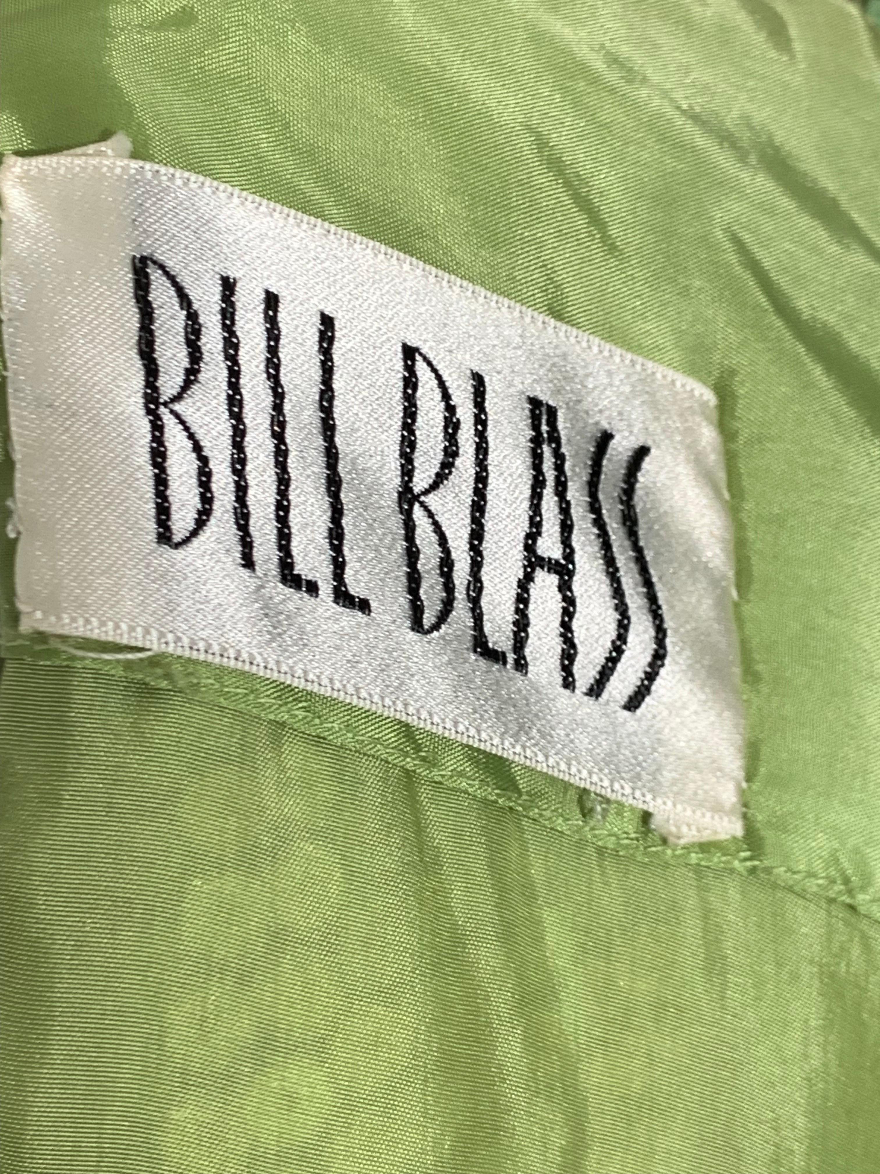 Bill Blass Ombrefarbenes langärmeliges Maxikleid mit Pailletten und Straußenfedern, 1970er Jahre im Angebot 5