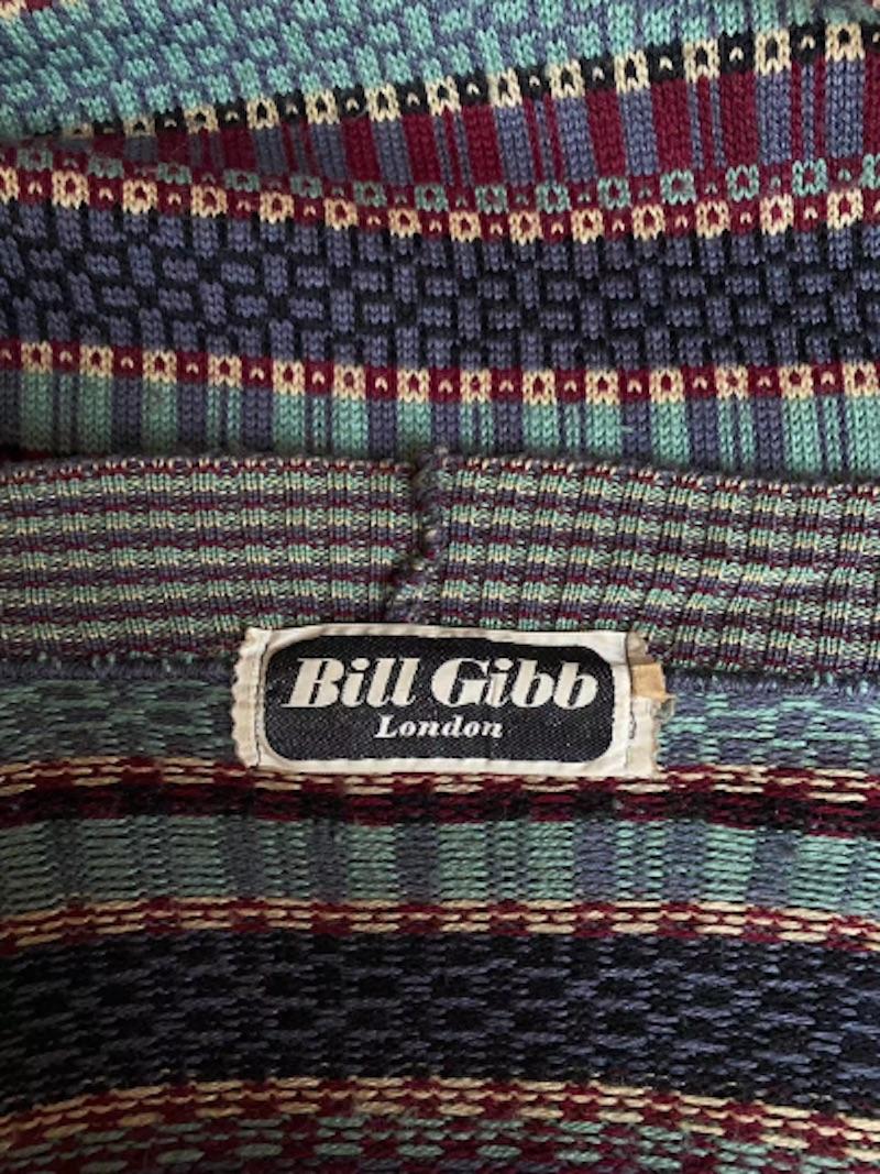 Gray 1974 Documented Bill Gibb Piano Key Pattern Five Piece Ensemble For Sale