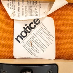 1970s Bill Stephens for Knoll Office Armchair in Oak and Orange Fabric