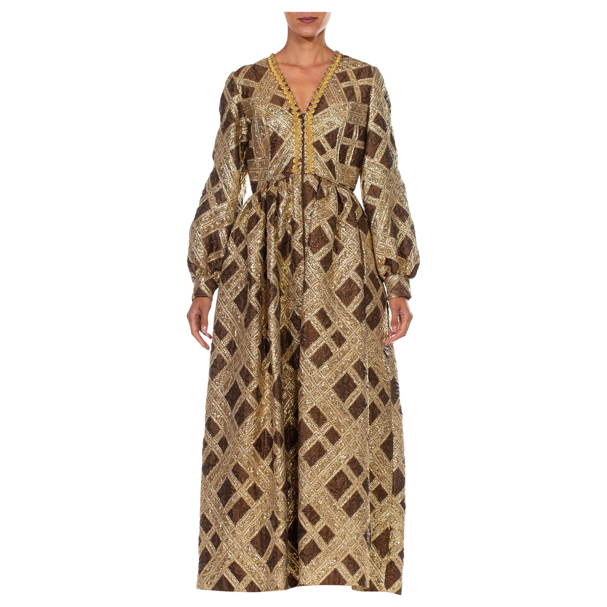 Animal Print Velour House Dress Robe Caftan 1990's Cheetah Print