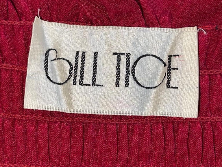 1960s Bill Tice Rich Garnet Velvet & Embroidered Floral Dress