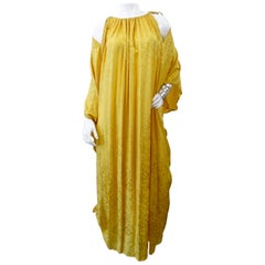 1970s Bill Tice Yellow Silk Kaftan 