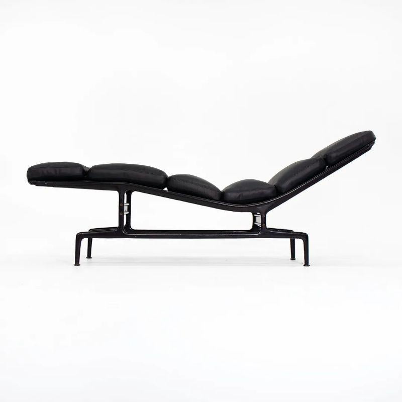 American 1970s Billy Wilder Eames Chaise w/ New Black Leather For Sale