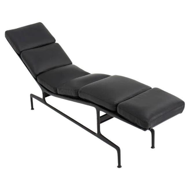 1970s Billy Wilder Eames Chaise w/ New Black Leather For Sale