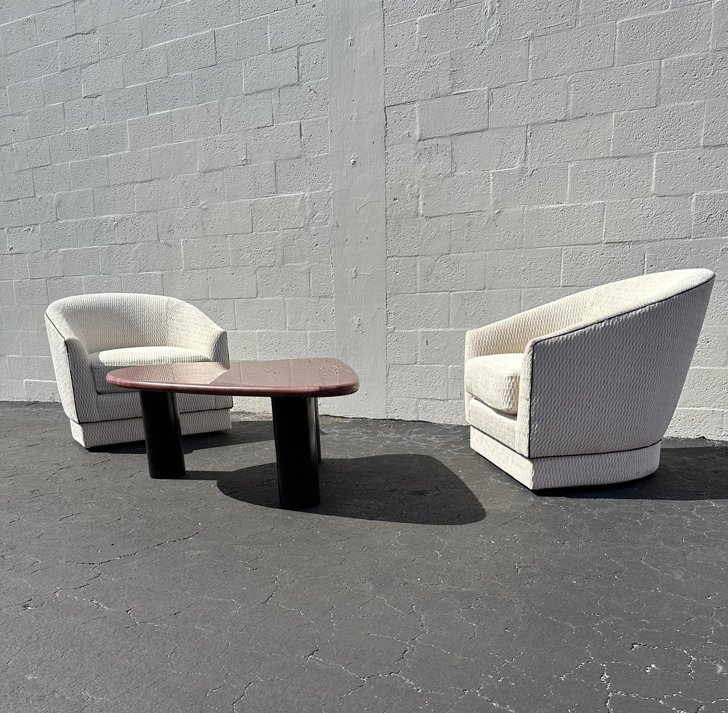 1970s Biomorphic Freeform Burgundy Marble Coffee Table For Sale 7
