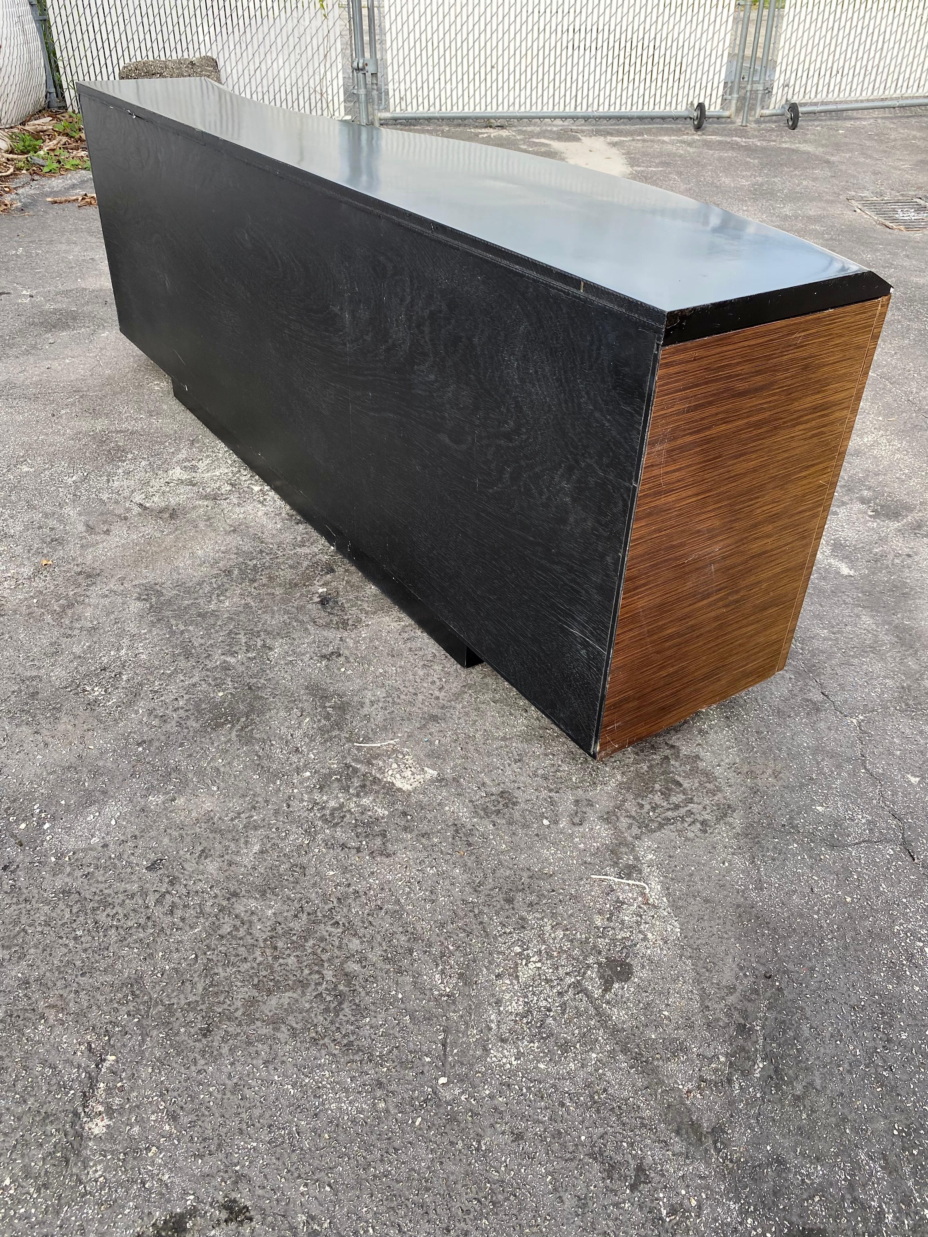 1970s Biomorphic Wood Waterfall Floating Credenza Sideboard  For Sale 6