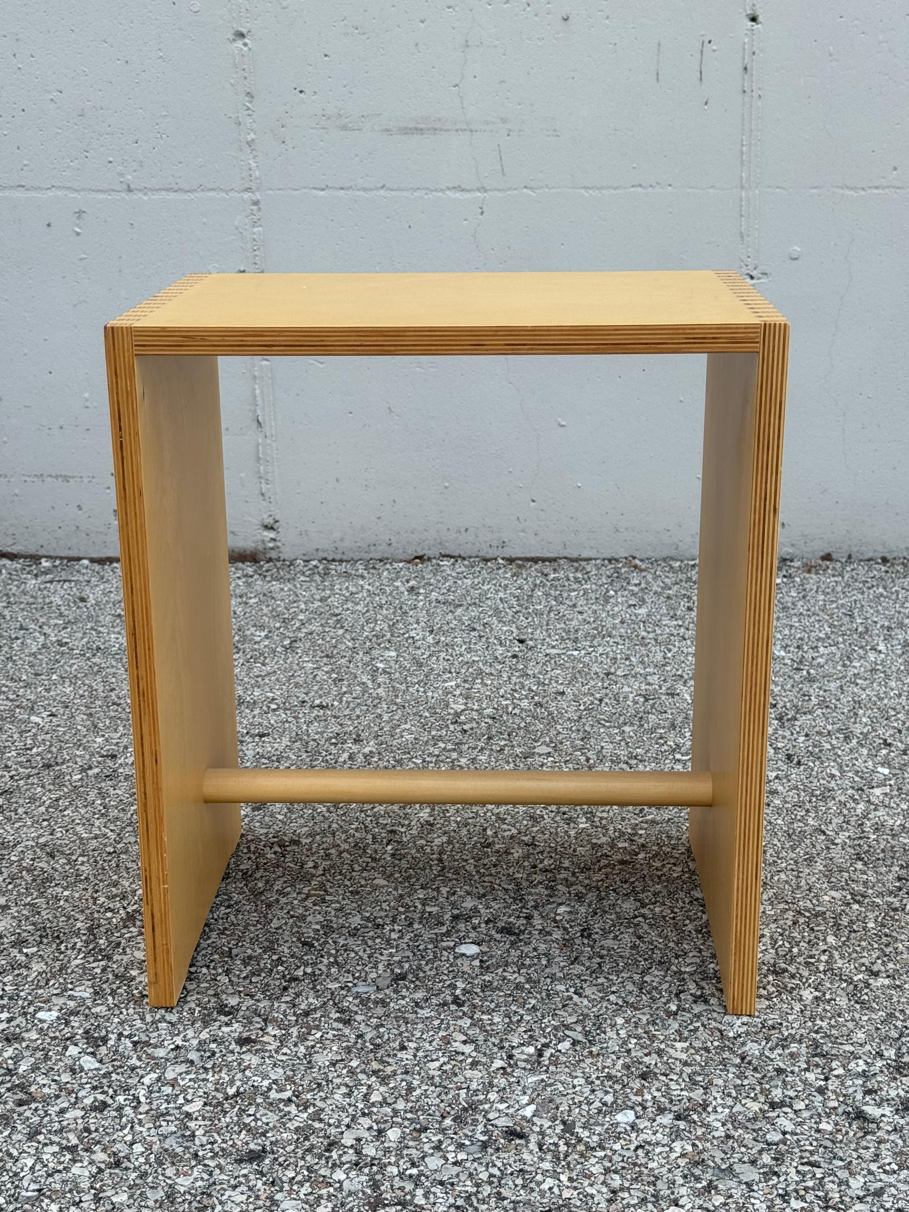 1970s Birch Plywood Ulm School Stool or Side Table by Max Bill - Zanotta Italy (Moderne der Mitte des Jahrhunderts) im Angebot