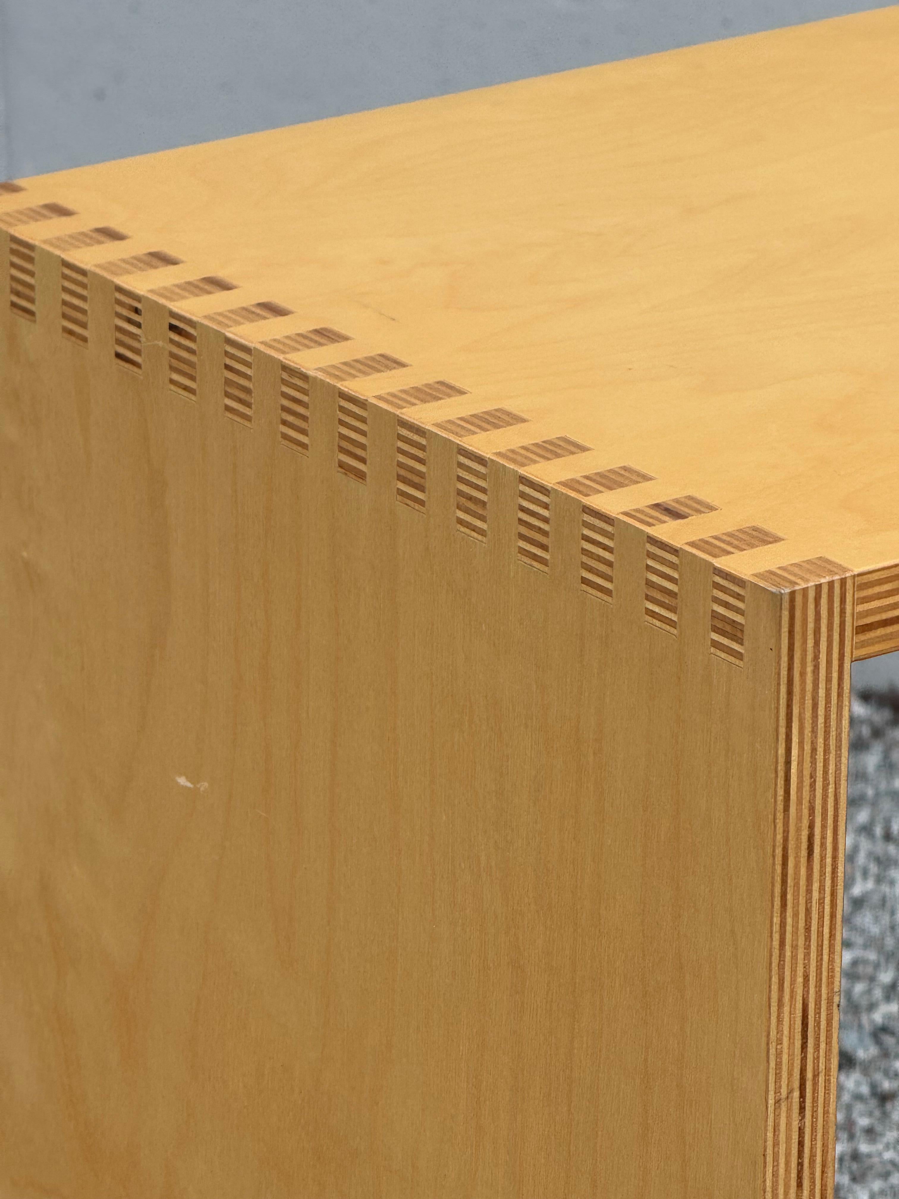 1970s Birch Plywood Ulm School Stool or Side Table by Max Bill - Zanotta Italy im Angebot 1