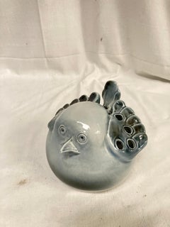 1970's "bird " porcelaine vase by Virebent