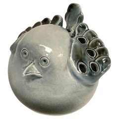 1970's "bird " porcelaine vase by Virebent