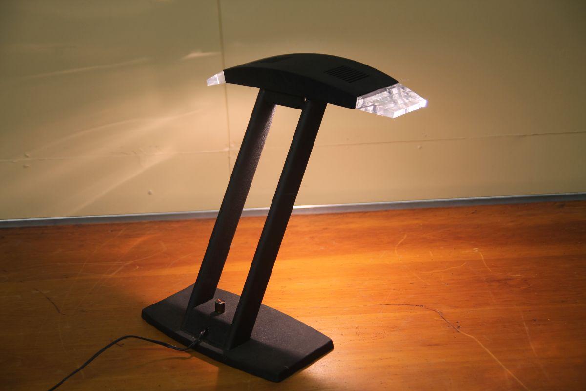 Mid-Century Modern 1970's Black and Acrylic Desk Lamp For Sale