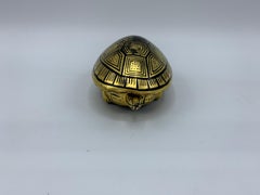 1970s Black and Gold Lacquered Turtle Box