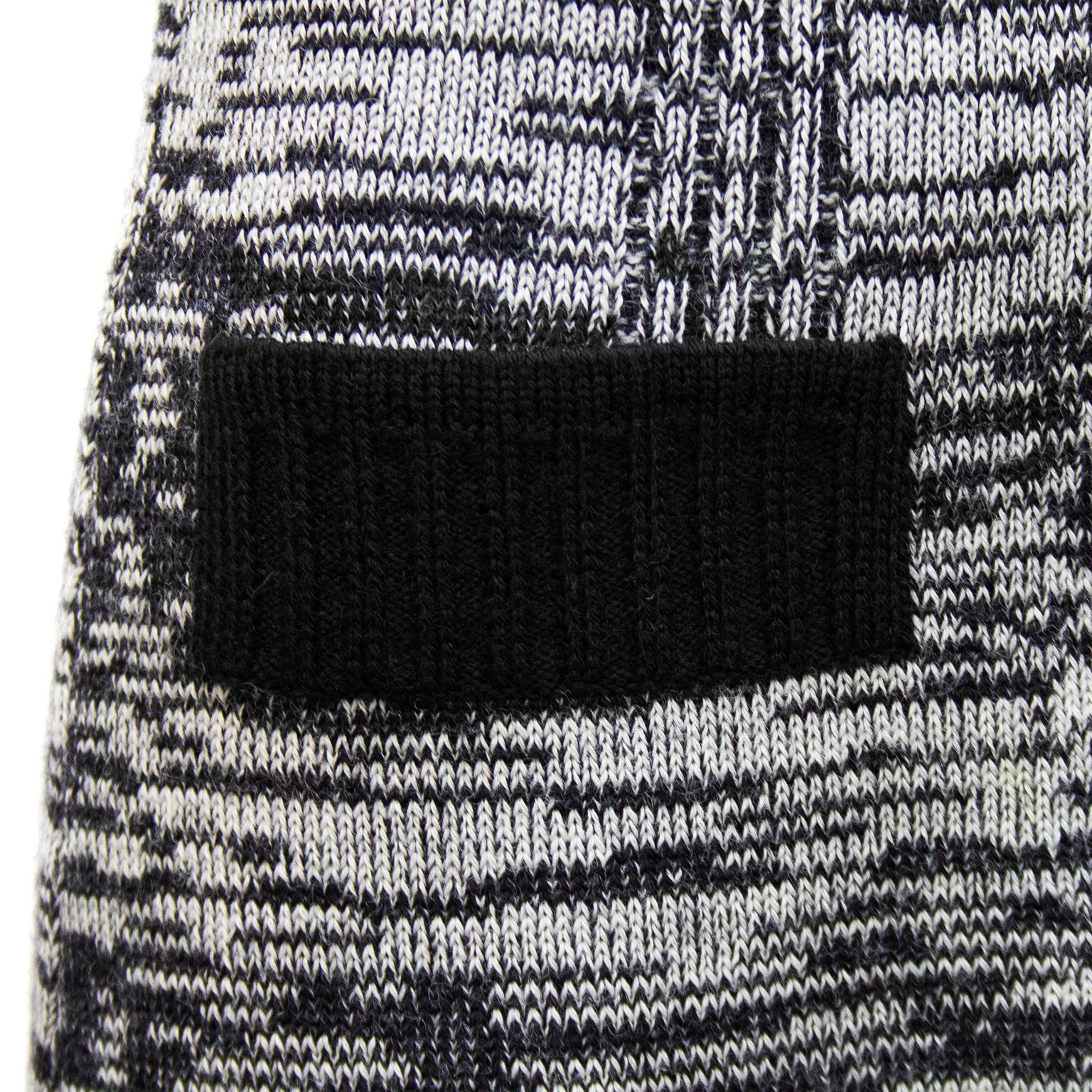 1970s Black and White Marled Knit Jacket & Dress Emsemble  3