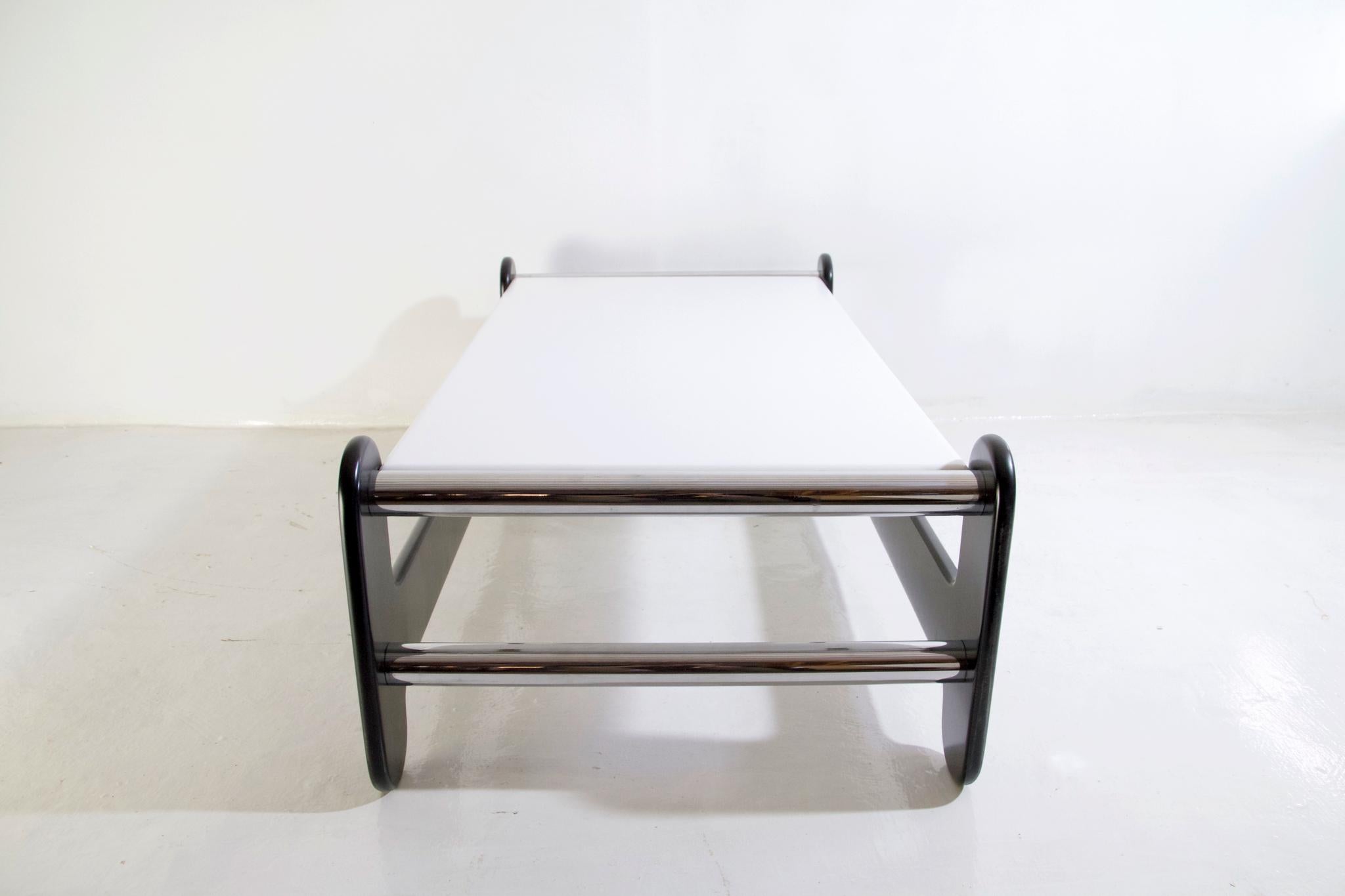 Modern 1970's Black and White OP Coffee Table, Italy For Sale