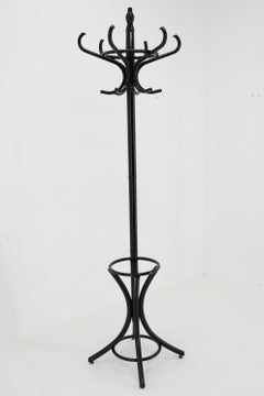 1970s Black Bentwood Coat Hanger by TON , Czechoslovakia