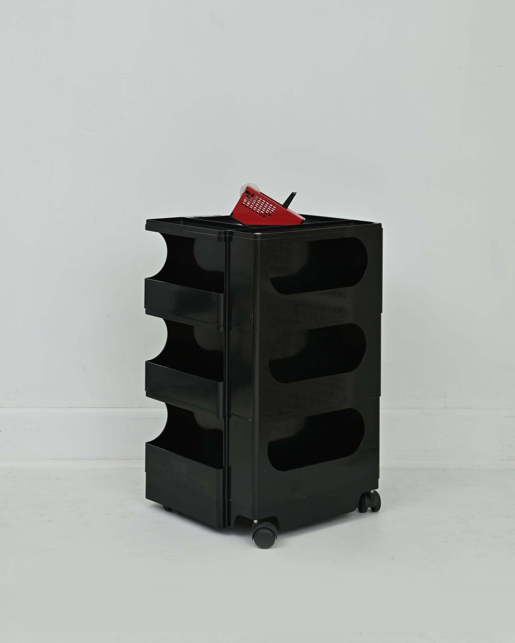 1970s Black Boby Trolley by Joe Colombo for Bieffeplast 1