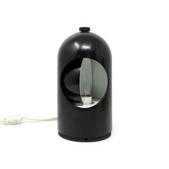 1970s Black Interplay 1 Table Lamp by Lightolier