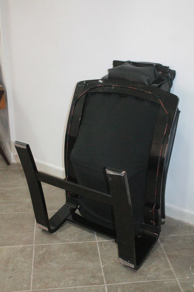 1970s, Black Kroken Lounge Chair by Ake Fribytter for Nelo Sweden in Leather For Sale 3