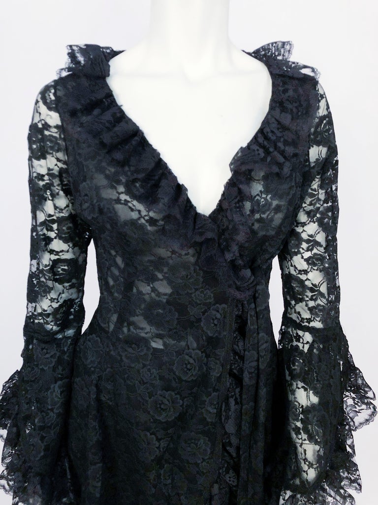 Olwen Black Lace Two Piece Set