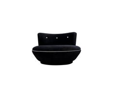 1970s Black New Upholstery Pair of Swivel Lounge Chair by Milo Baughman