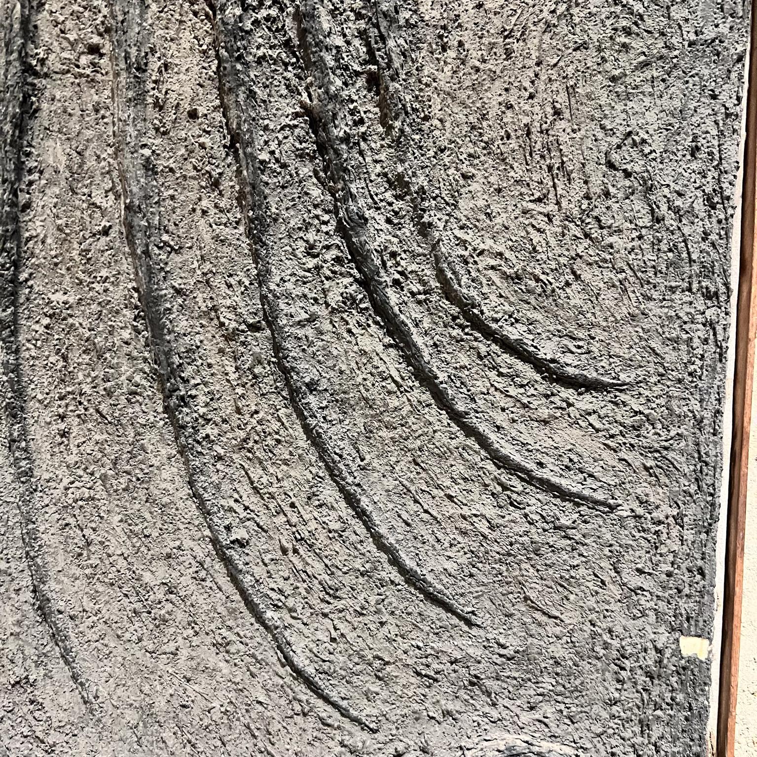 1970s Black Octopus Abstract Artwork Sea Life Textured Painting For Sale 9