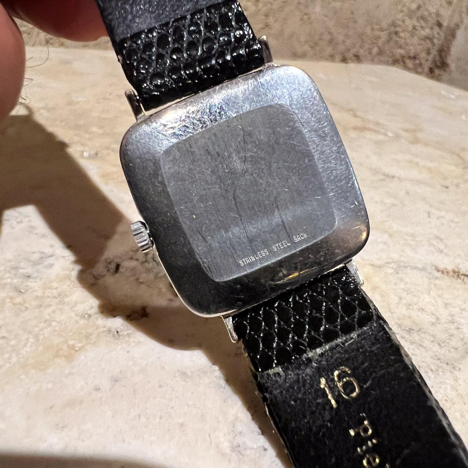 1970s Black Omega Genève Vintage Watch Swiss Made For Sale 2