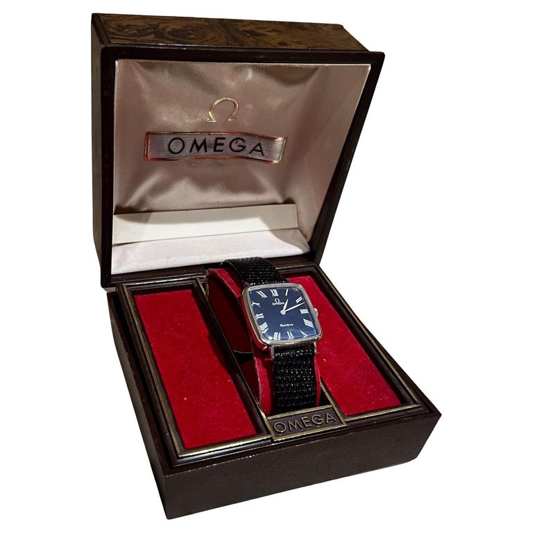 Reloj vintage Omega Genève negro de los años 70 Swiss Made en
